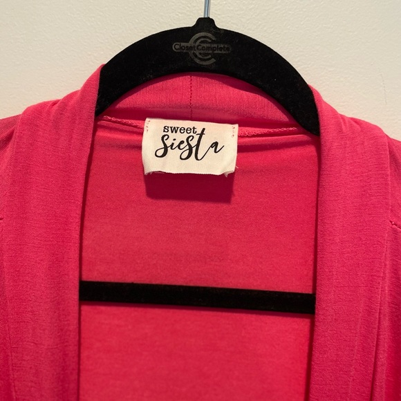 Bright pink light weight cardigan Women’s size XL - Picture 2 of 7